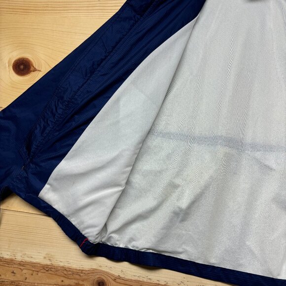 Vintage Asics Gore Tex Windbreaker Jacket Womens Large Blue Full Zip Running - Picture 14 of 16